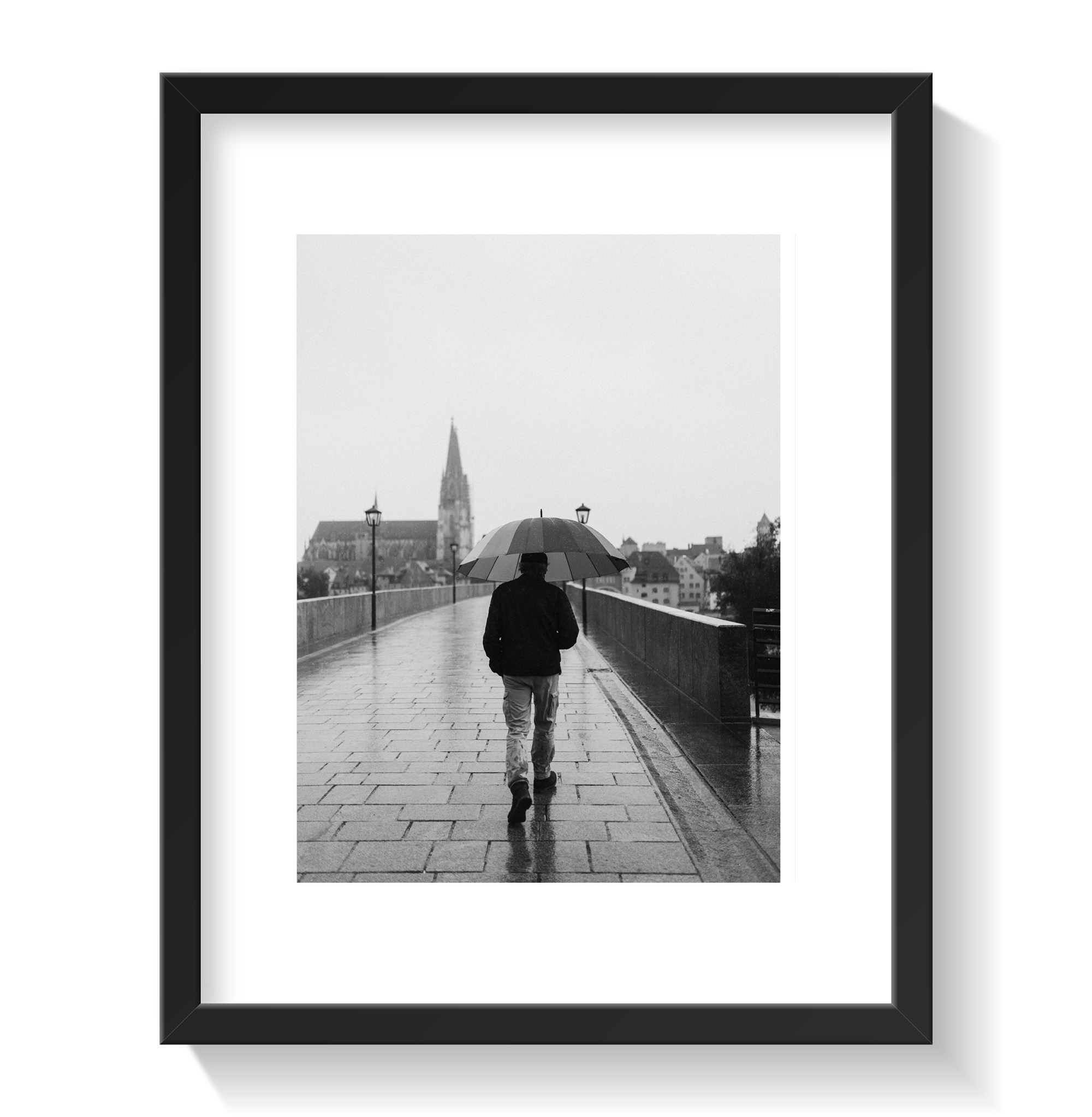 Fotoprint 'Regenspaziergang auf der Steinernen'